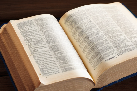 Bíblia aberta com raio de luz destacando um versículo